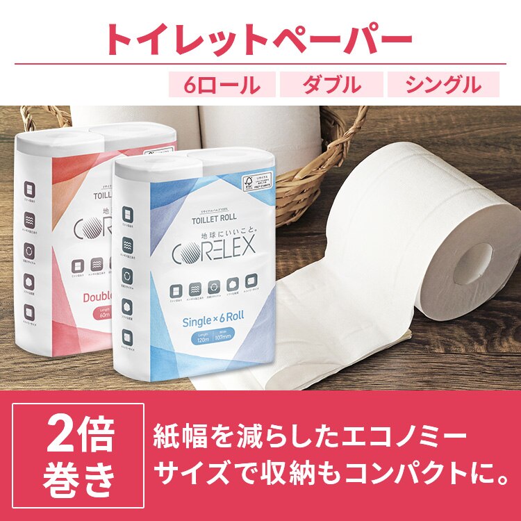 必需消耗品セット(トイレットペーパーダブル12ロール+ティッシュ10パック)  1