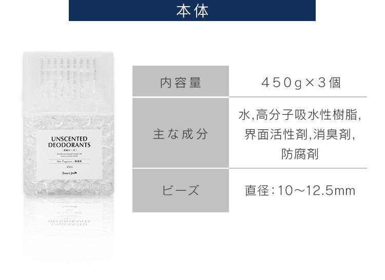 消臭ビーズ 1500g（詰替え用）【SYCP】4