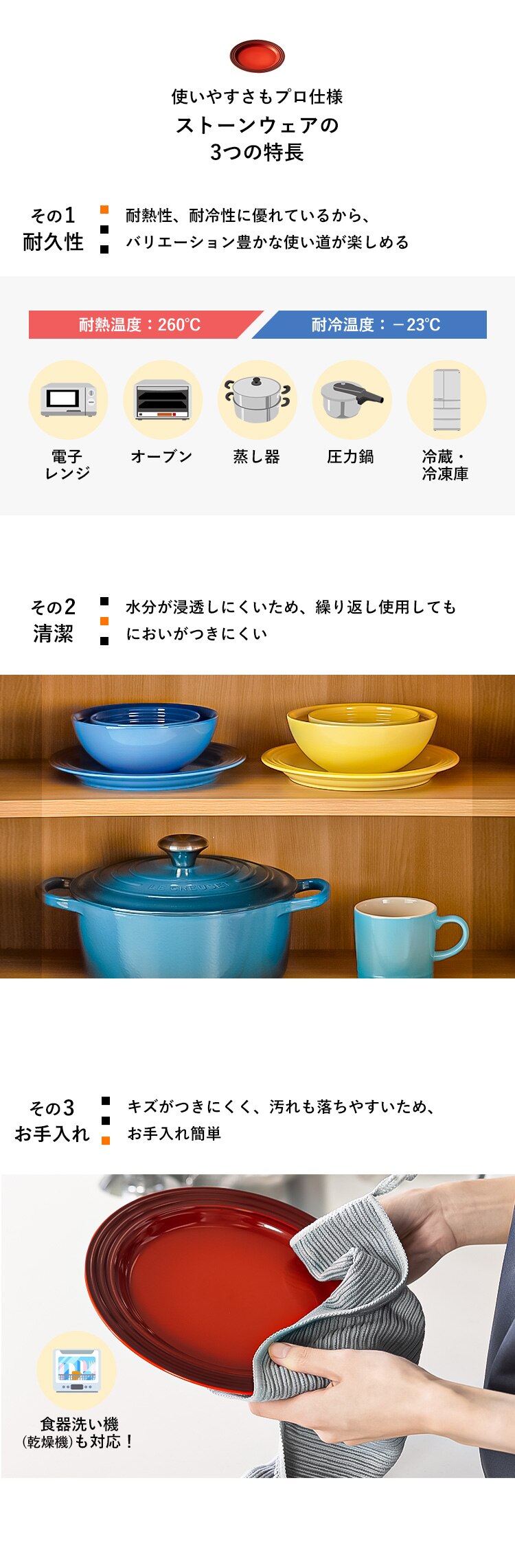 鍋 IH/ガス火 20cm 2.4L + お皿 22cm ル・クルーゼ レッド6