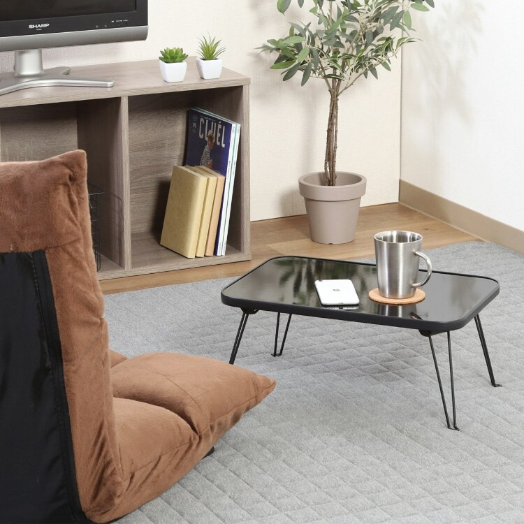 ローテーブル 折りたたみ 45&times;30cm カラーミニテーブル CCB4530 14421 ホワイト&times;ホワイト7