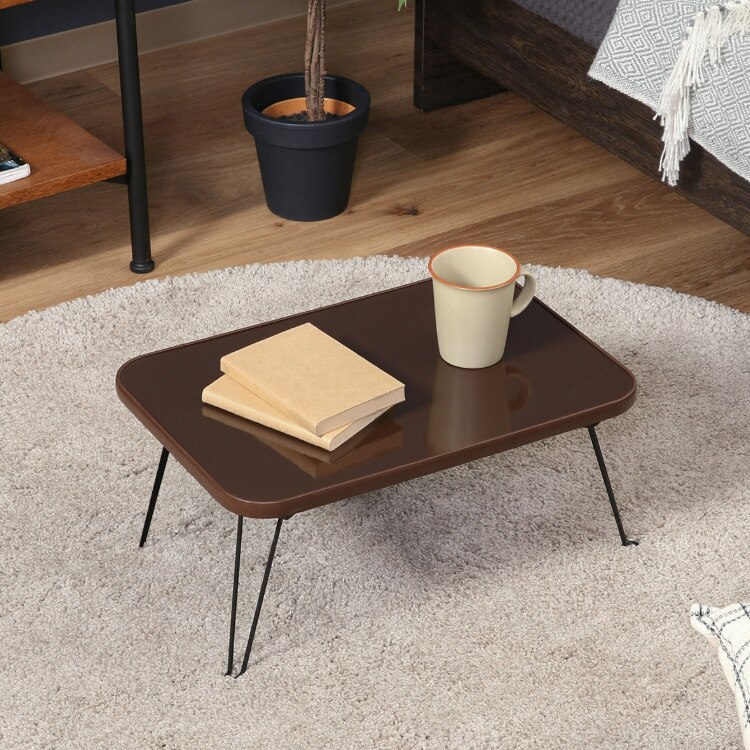 ローテーブル 折りたたみ 45&times;30cm カラーミニテーブル CCB4530 14421 ホワイト&times;ホワイト8