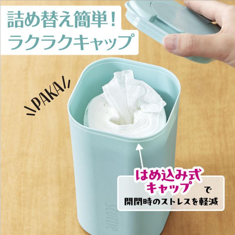 スコッティ パーフェクトフィット ウェットティシュー 除菌 アルコールタイプ 詰替 100枚 【前払い不可】【代引き不可】【同梱不可】1