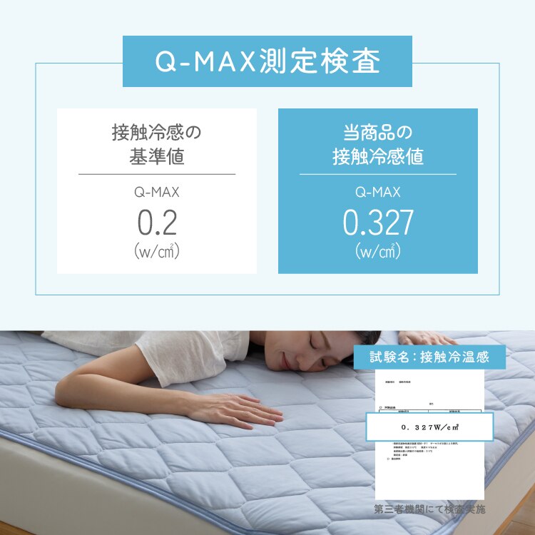 リバーシブル冷感＆吸水敷パッド S ホワイト【前払い不可】【代引き不可】【同梱不可】5