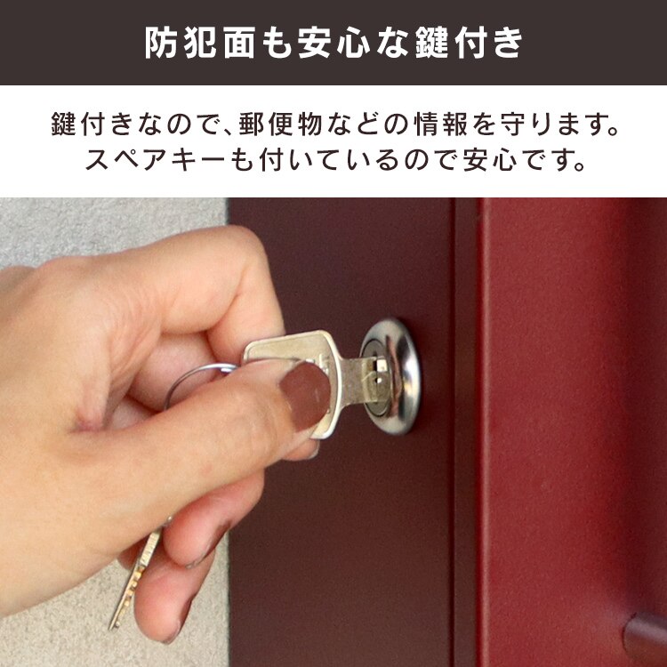 壁掛けポスト ポスト 【Valente(ヴァレンテ)】 WM-115 グリーンMOJYU 錆びにくい 薄型 おしゃれ5