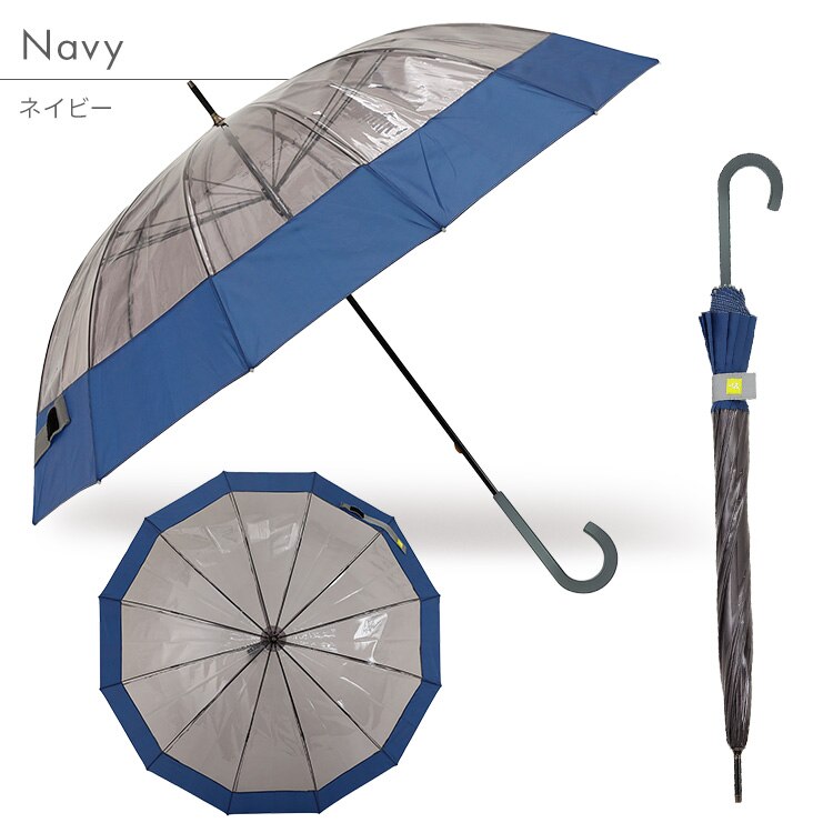 傘 雨傘 クリアアンブレラ 12本骨 小川 52338 パープル6