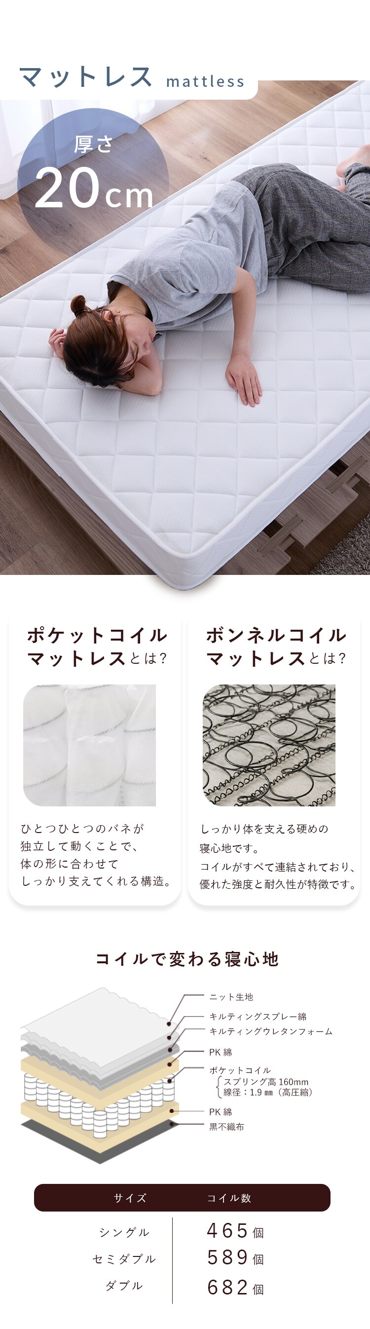 【簡単組立】ベッド ステージベッド シングル 工具不要 2口コンセント付き ナチュラル4