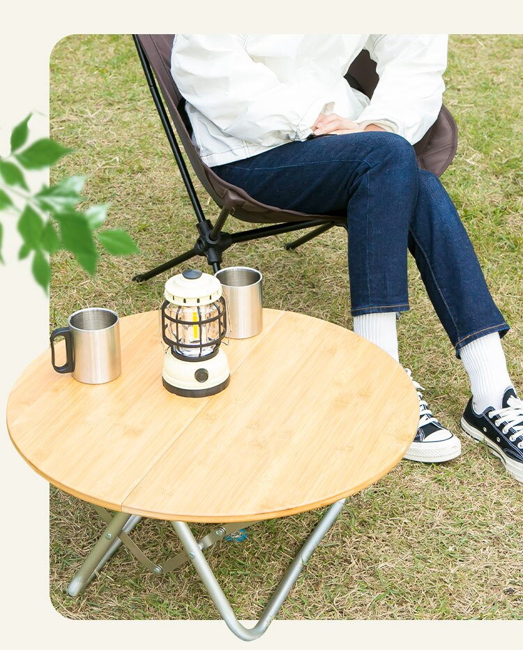 折畳竹テーブル ナチュラル YZLM-069 方型0