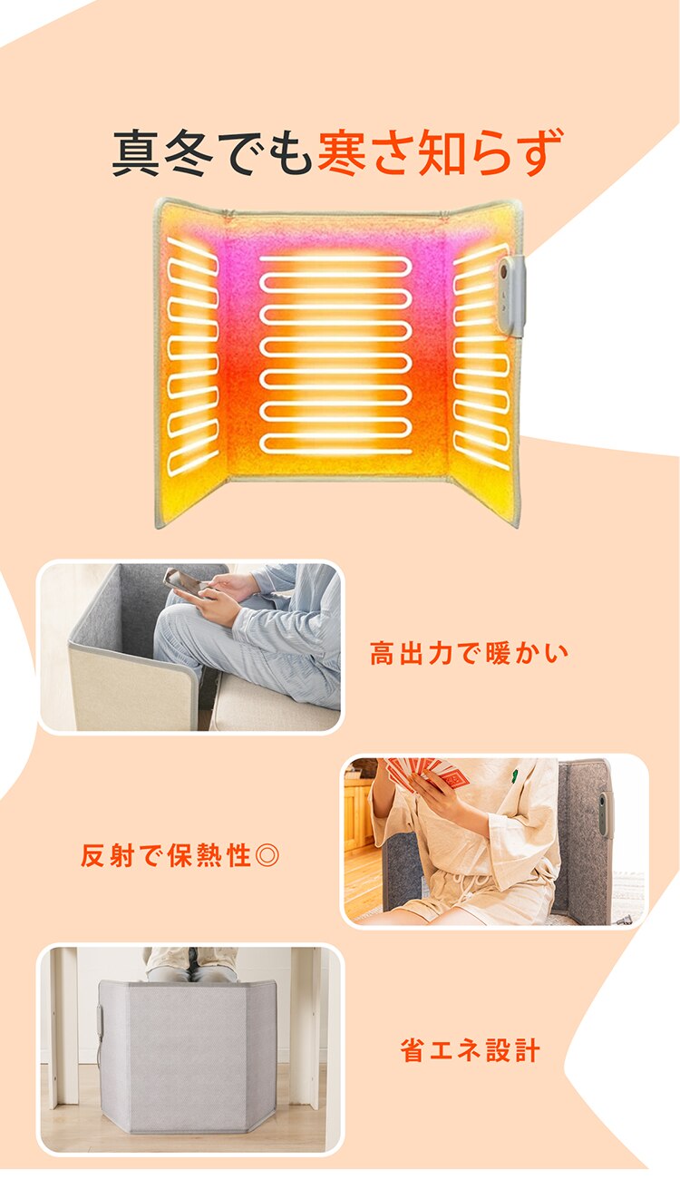 パネルヒーター 3面 TPH-002S-BR セピアブラウン5