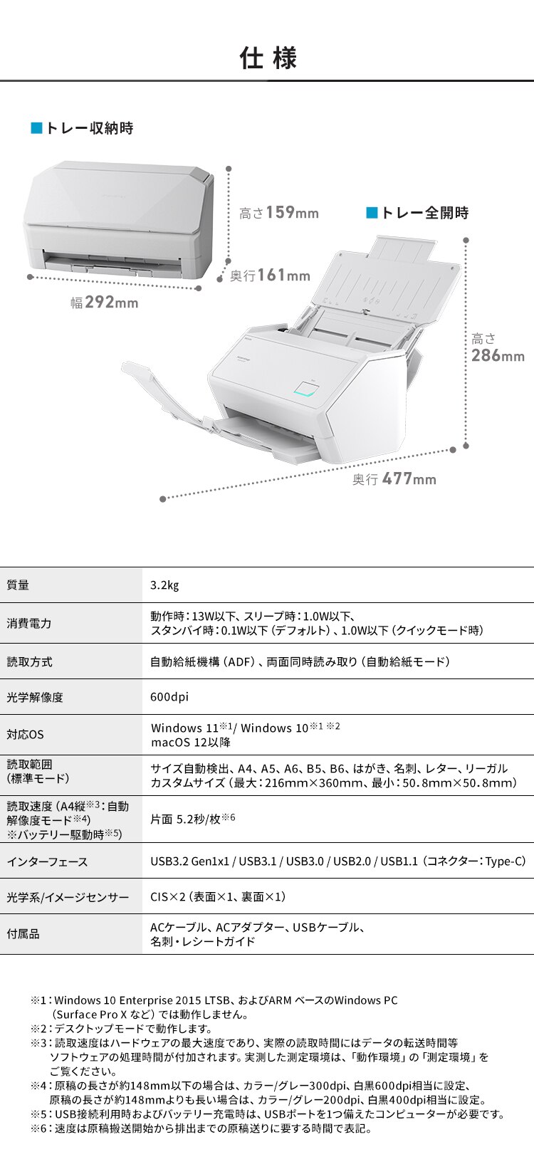 ScanSnap iX110 FI-IX110W 白5