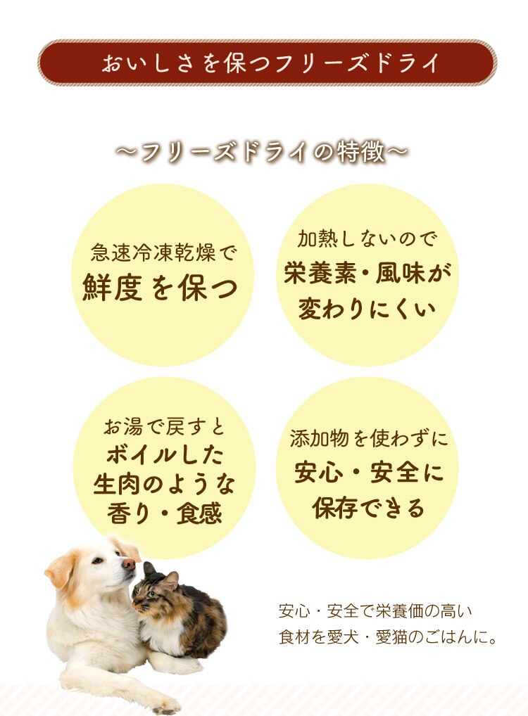 美味しさ保つフリーズドライ