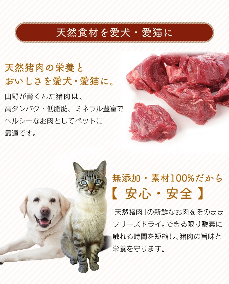 天然食材を愛犬・愛猫に
