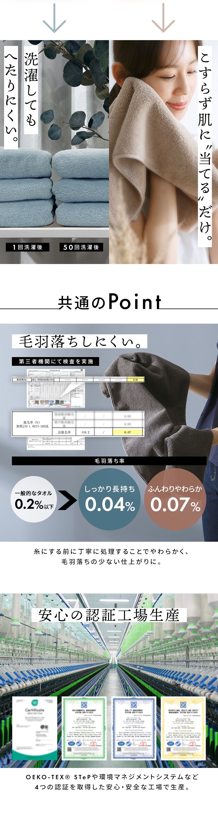 スマートエール しっかり長持ちフェイスタオル 10枚 ダスティグリーン3