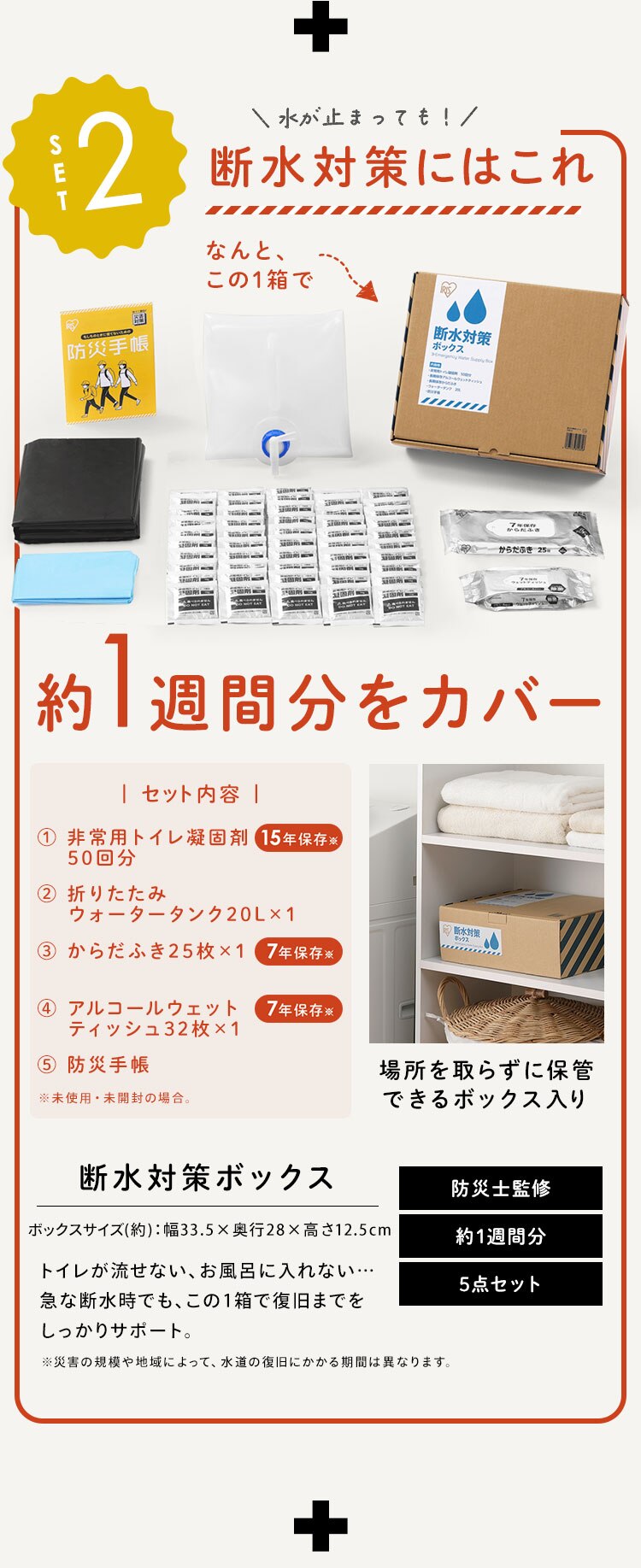 【バッテリー容量キャンペーン】防災セット 中身だけ バッテリーステーション+断水対策セット+Deliセット【前払い不可】【代引き不可】【同梱不可】5