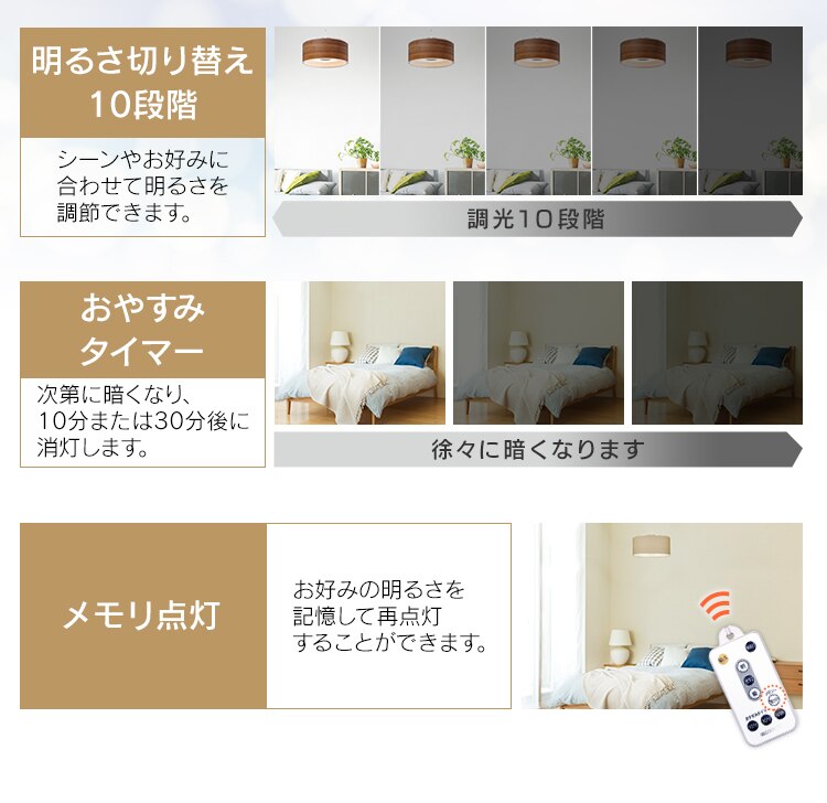 明るさ切替10段階