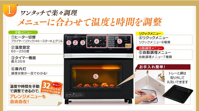 リクック熱風オーブン FVX-M3A-W 4