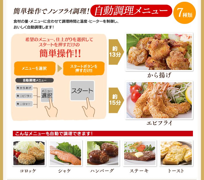 リクック熱風オーブン FVX-M3A-W 5