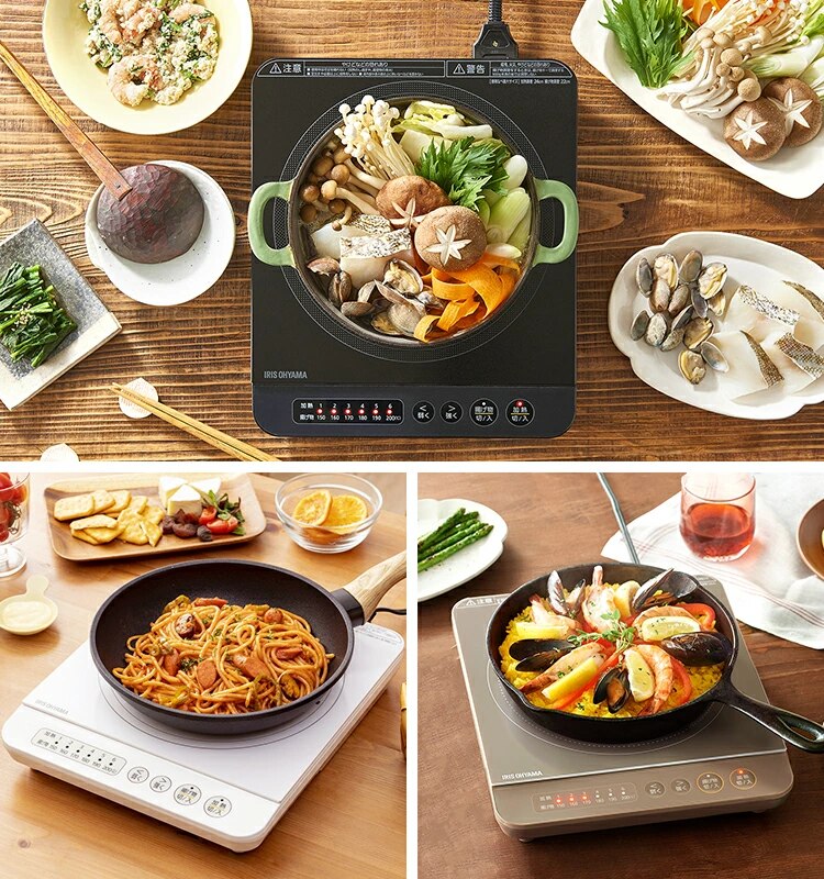 IHコンロ 1口 1400W IHK-T35-W ホワイト2