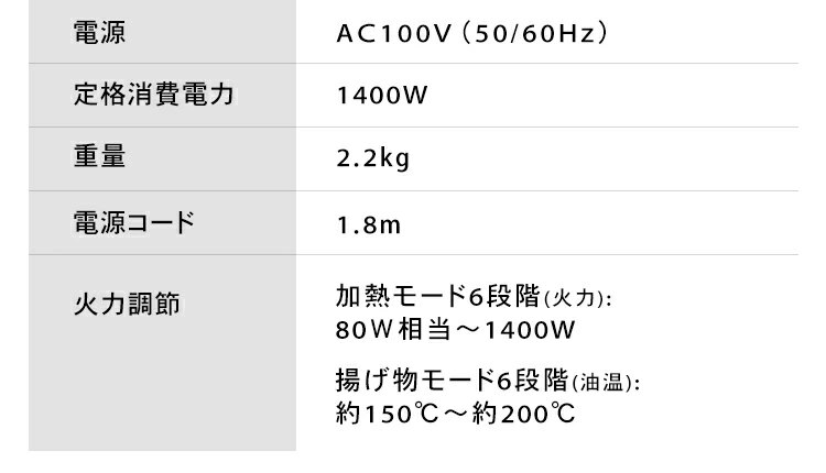 IHコンロ 1口 1400W IHK-T35-W ホワイト14