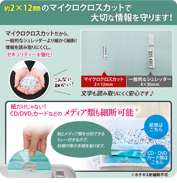シュレッダー マイクロクロスカット 6枚同時細断 P6HMCS2