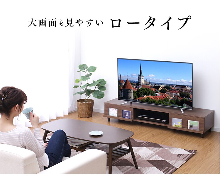 大画面も見やすいロータイプ