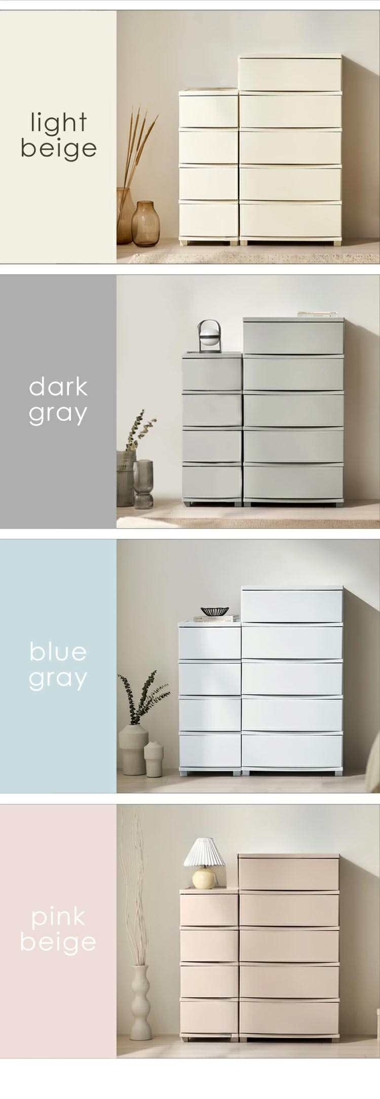 チェスト 3段 組み立て簡単 収納ボックス タンス コロネチェスト CLN-323 ライトベージュ5