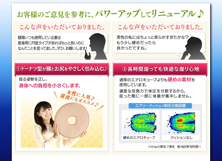 エアリー円座クッション　CARR-4040　ベージュ2