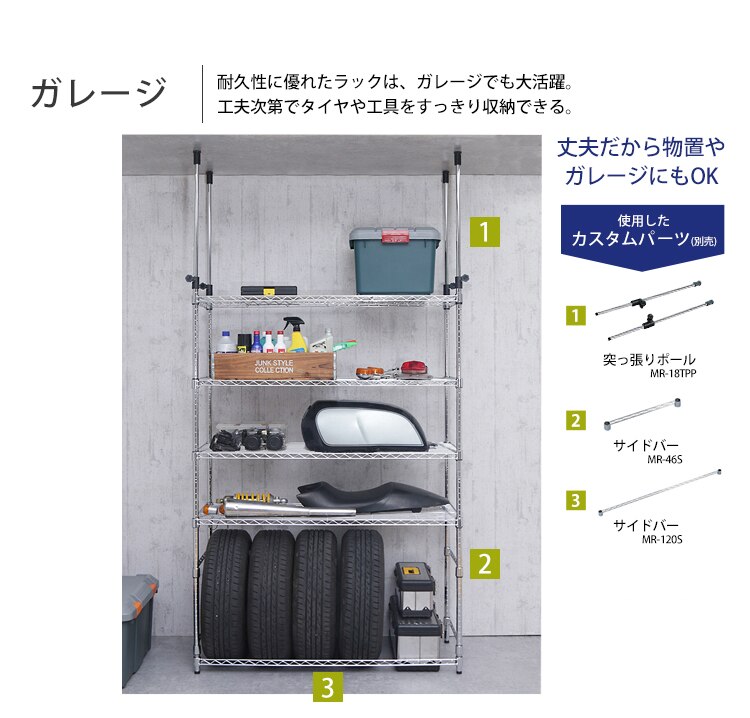スチールラック 幅120cm メタルラック 5段 SE-1218 メタルラック 5段 8