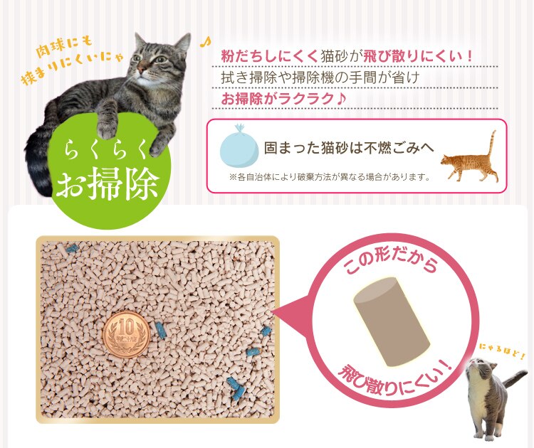 【3袋セット】 上から猫トイレ用 猫砂 7L UNS-7L 10