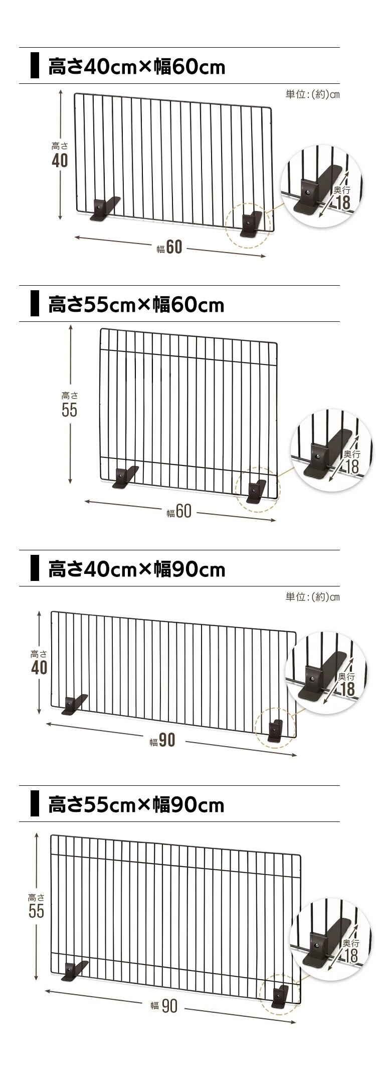 【2枚セット】ペットフェンス P-SPF-96 マットホワイト 高さ55&times;幅90cm ペットゲート 置くだけで簡単 自立式 犬 猫 脱走防止 ジョイント式 ロータイプ ハイタイプ 選べる高さ 柵 アイリスオーヤマ ペットサークル 5