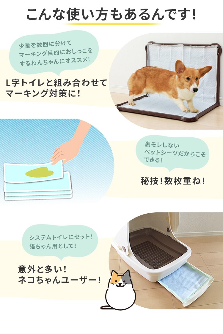 ＜400円OFFクーポン有！＞【800枚】 薄型 ペットシーツ レギュラー  200枚&times;4袋  犬 シーツ トイレ＼最安値に挑戦中！／3