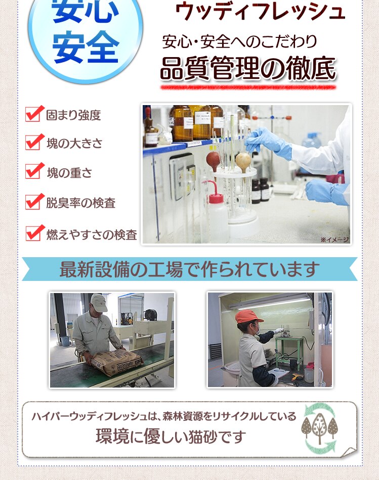 【3袋セット】 猫砂 ハイパーウッディフレッシュ 8L HWF-80 木 鉱物 猫砂8