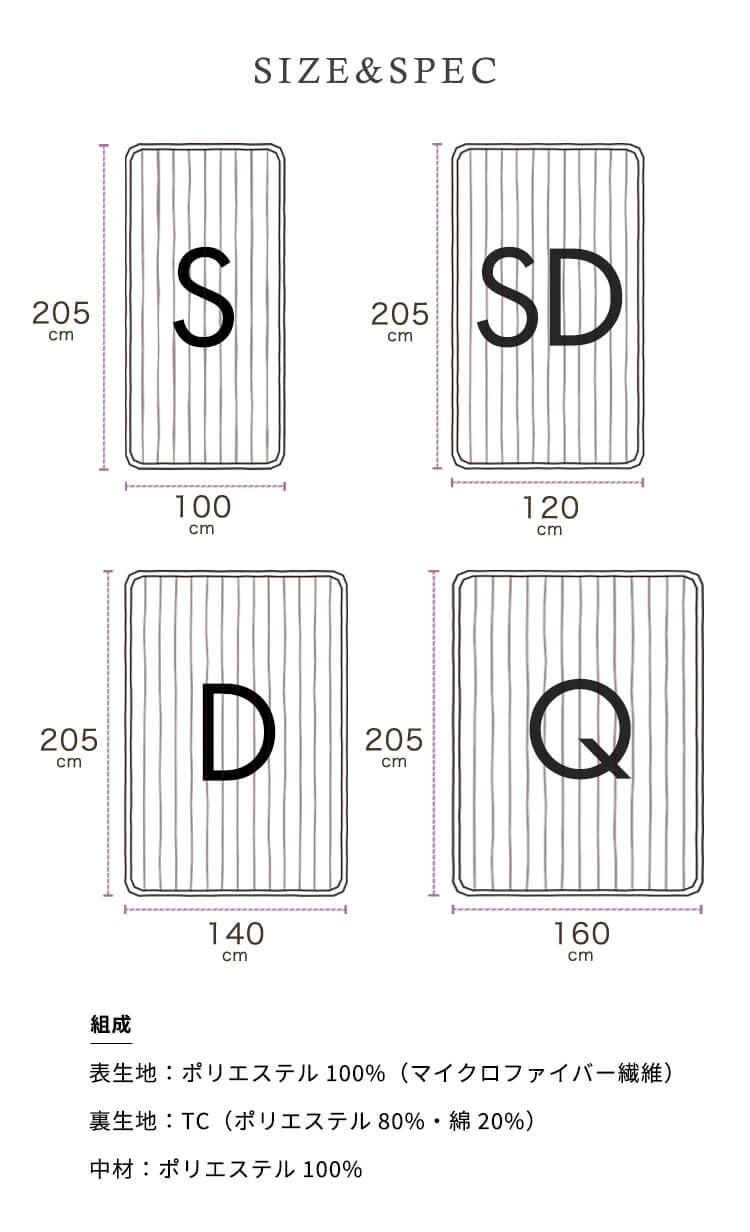 Blanko敷きパッド クイーン マイクロミンクファー 洗濯可 ブラウン 14