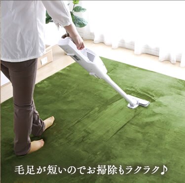 毛足が短いのでお掃除もラクラク