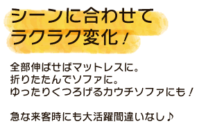 シーンに合わせてラクラク変化