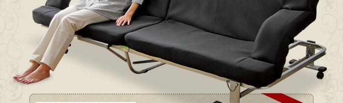 ソファベッド 1人掛け ベッド シングル 折りたたみ 肘掛け 14段階リクライニング 厚さ8cm OTB-SFN1