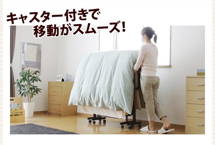 ベッド シングル すのこ 折りたたみ ハイタイプ OTB-WH ブラウン14