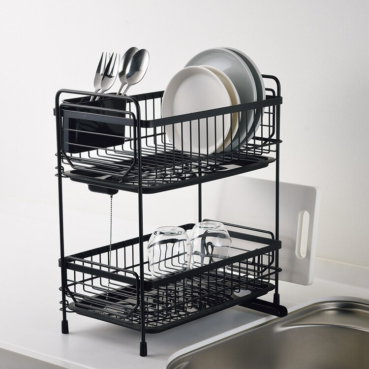 パール金属 2段水切りラック スリム HC-509 HC-515 【プラザセレクト】