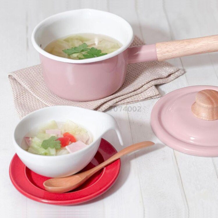 富士ホーロー ホーローミルクパン 14cm アッシュピンク CTP-14M.AP 【プラザセレクト】