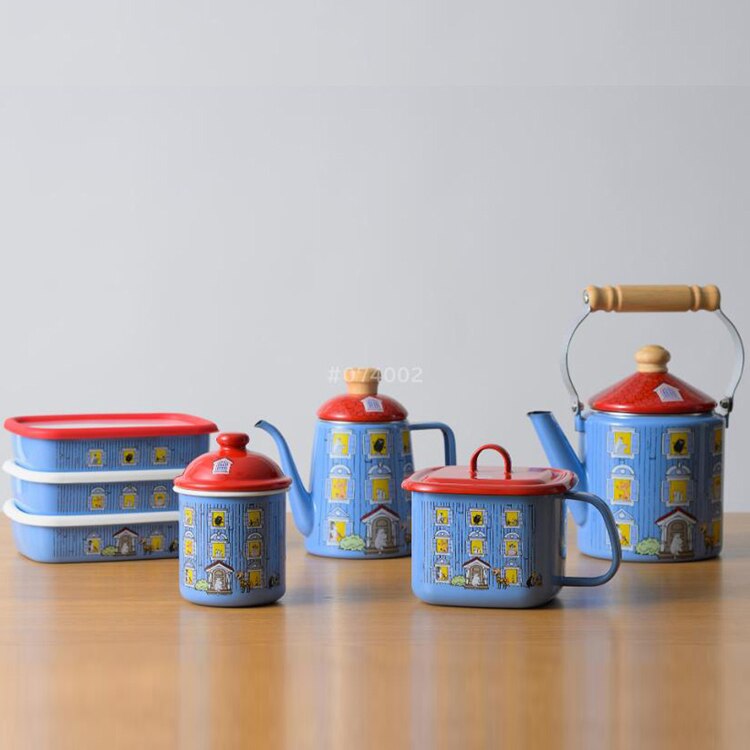 富士ホーロー ムーミン ホーロー容器 浅型角容器 Mサイズ 3点セット MOH-3M 【プラザセレクト】