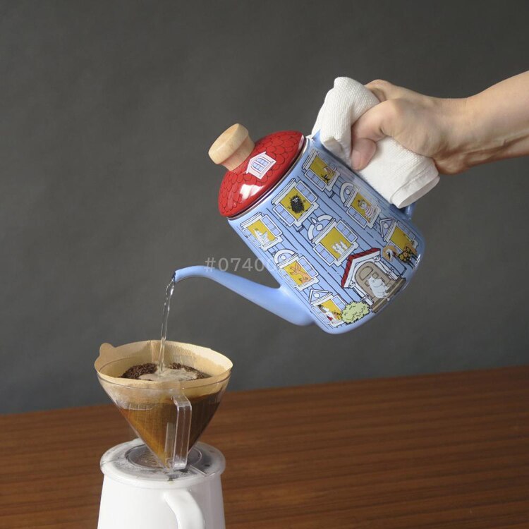 富士ホーロー ムーミン ホーロードリップポット 1.0L MOH-1.0DP 【プラザセレクト】