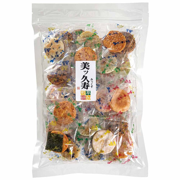 【倉庫登録】ひとくち草加せんべい「美ッ久寿」 【時間指定不可】【代引不可】【同梱不可】【プラザセレクト】