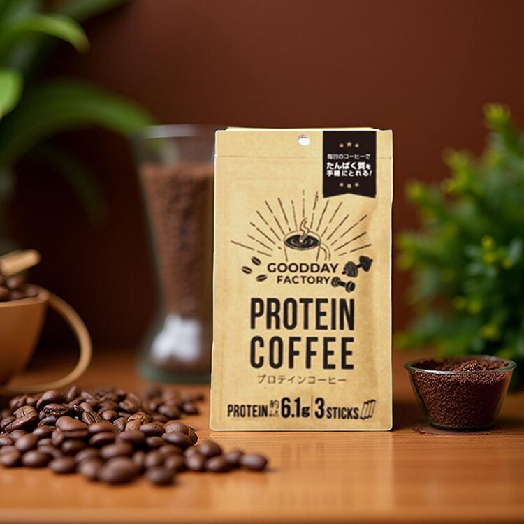 GOODAY FACTORY メガロスプロテインコーヒー 3包パック 【プラザセレクト】
