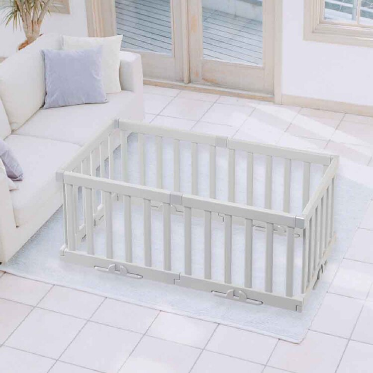 パーテーションにも使えるベビーサークル 6枚セット ライトグレー 120510 【プラザセレクト】