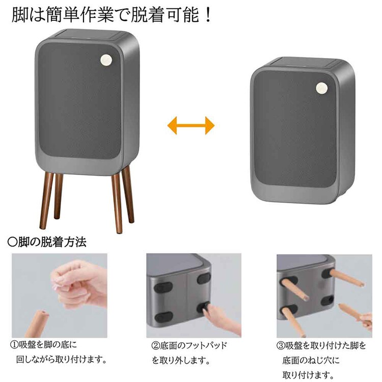 WINCOD ウィングオープン式ステンレス製センサー付きゴミ箱20L TH-ATC20