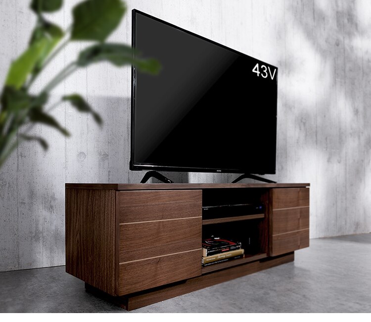 【時間帯指定不可】テレビ台 ボックスタイプ 125cmBTS-SD125U-WN ウォールナット2