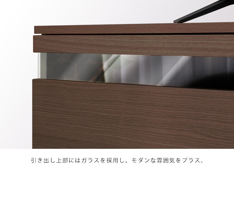 【時間帯指定不可】ボックステレビ台 125cm BTS-GD125U-WN ウォールナット13