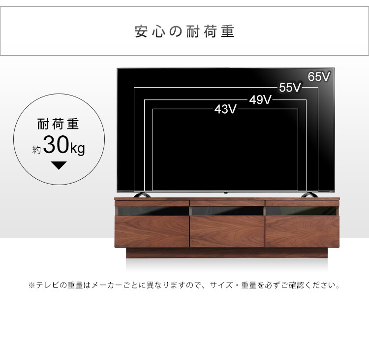 【時間帯指定不可】テレビ台 ボックスタイプ 150cmBTS-GD150U-WN ウォールナット27