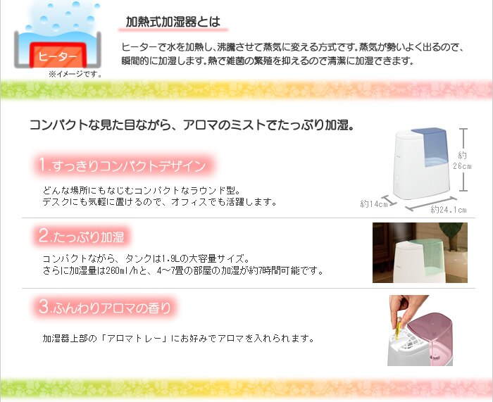 加熱式加湿器SHM-120D