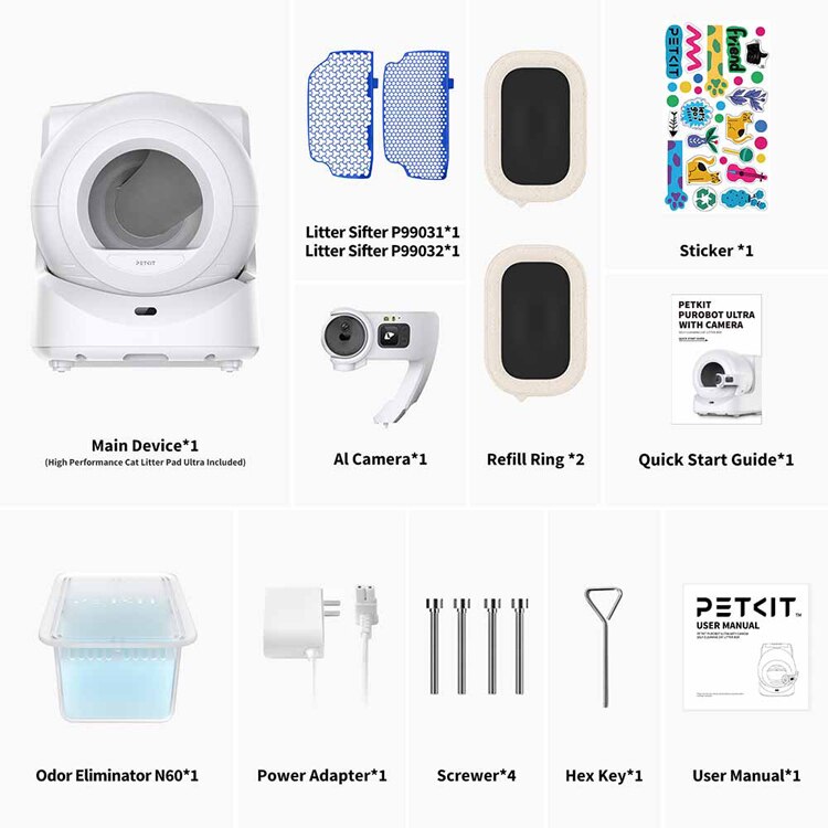 PETKIT AIカメラ付き自動トイレ Purobot Ultra P9903 【プラザセレクト】